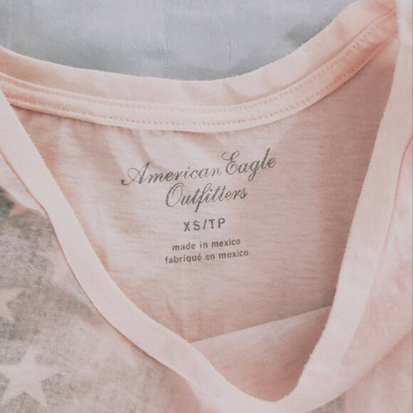AMERICAN EAGLE OUTFITTERS- Semi- Cropped American flag Print Festival Muscle Tee - Picture 10 of 12